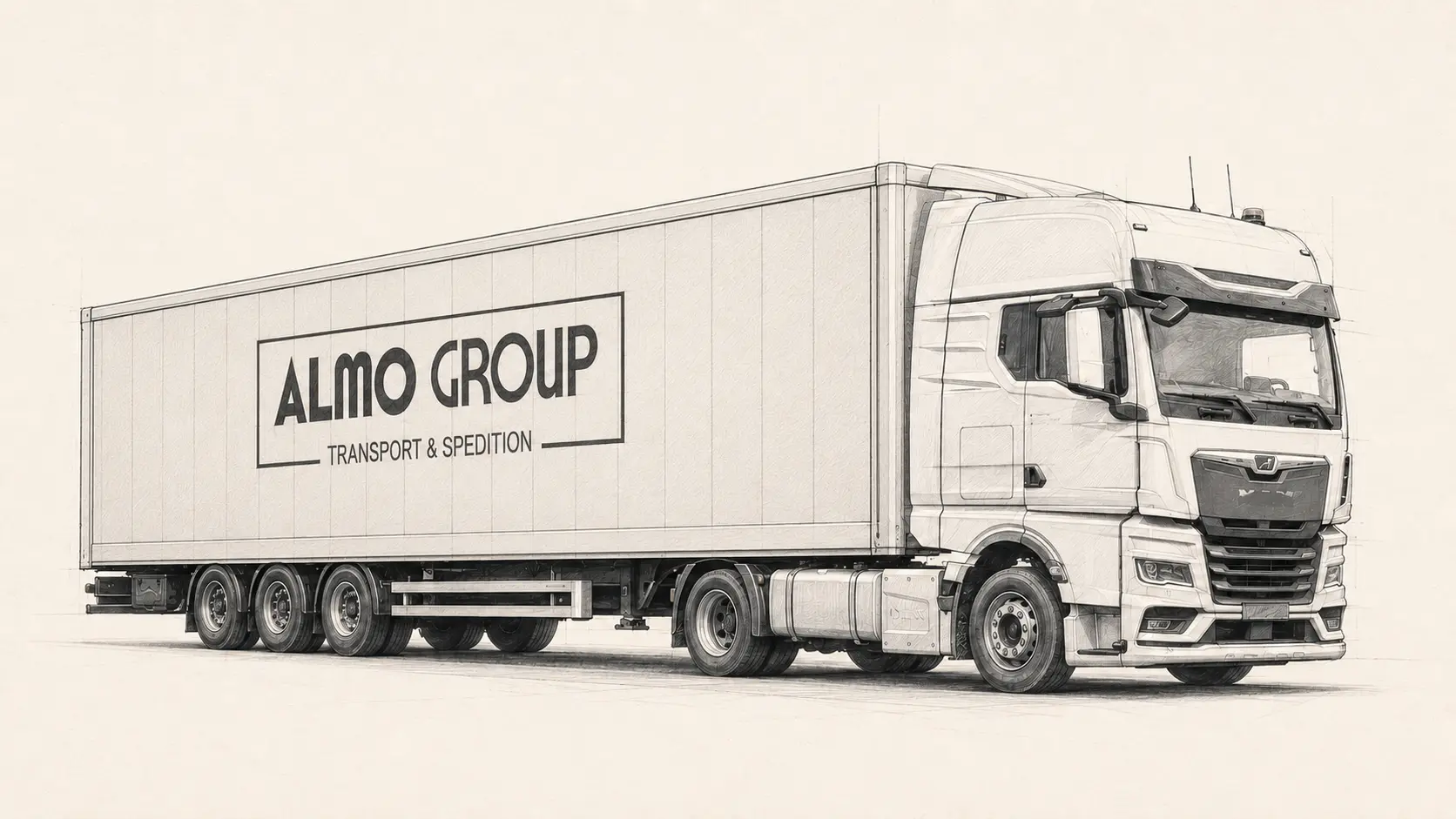 Technical illustration representing the ALMO GROUP ADR EX/III Mega box configuration
